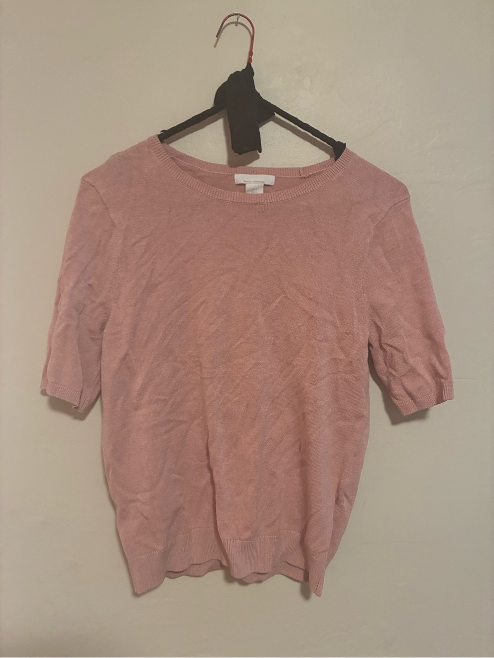 Asics Light Pink Crew Neck Knit Top